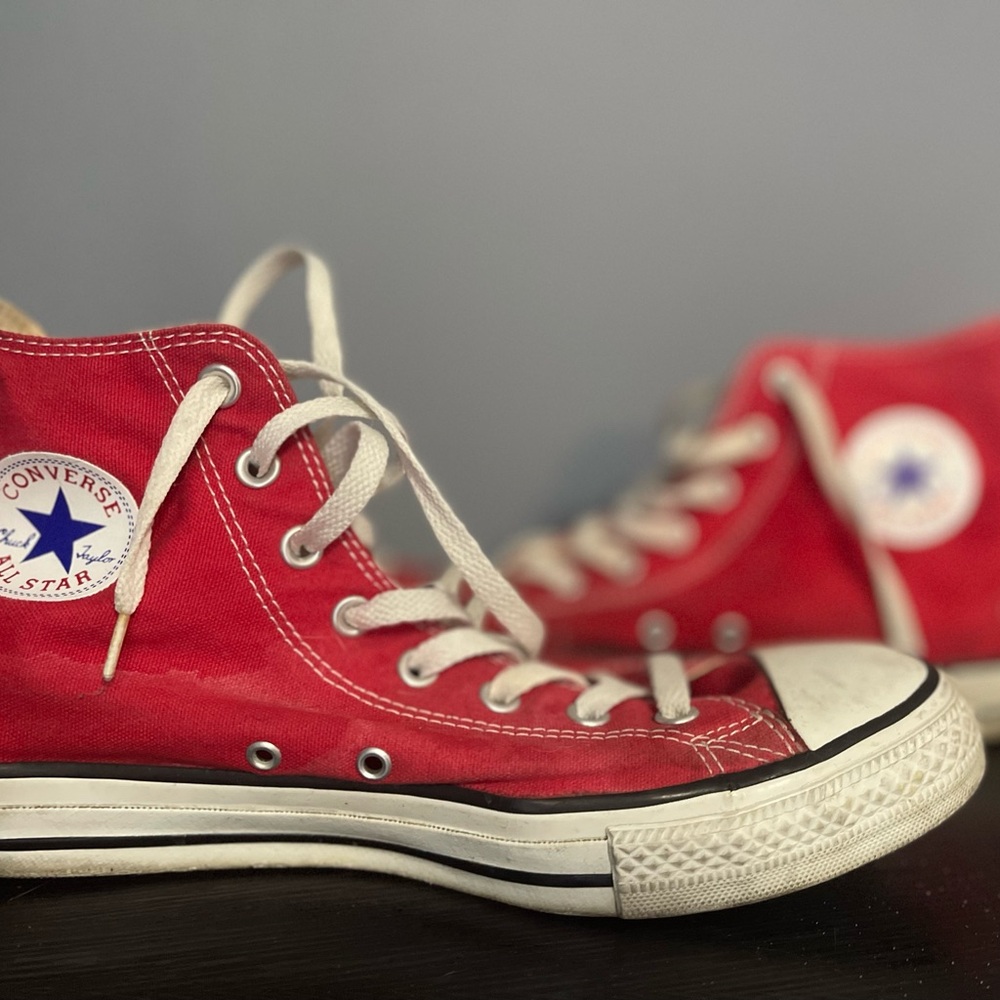 Converse Red High-Top Sneakers